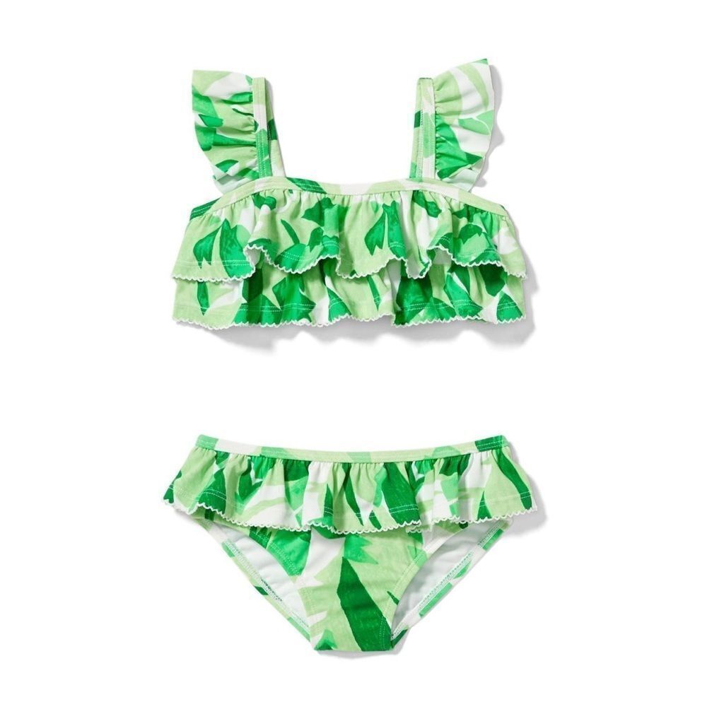 Janie and Jack palm ruffle bikini